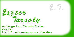 eszter tarsoly business card